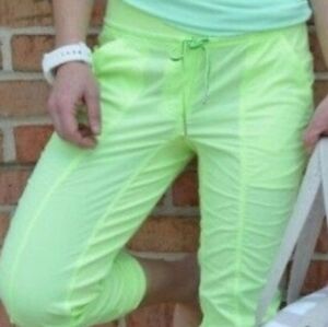 New Lululemon Street‎ to studio pants,Neon green color,faded zap